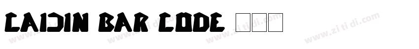 CAIJIN bar code字体转换